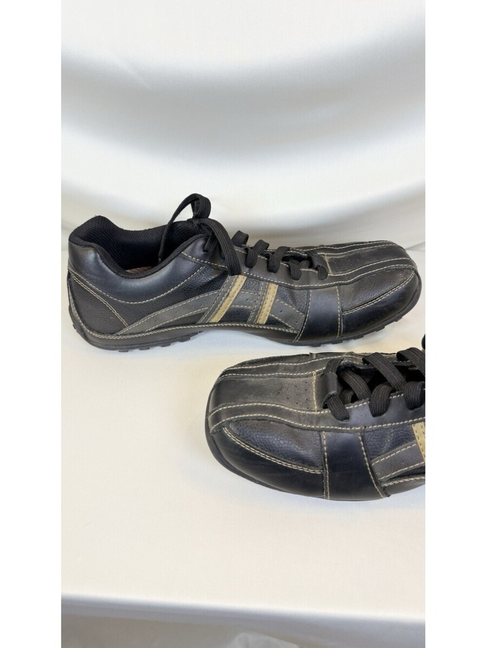 Skechers Citywalk Malton Shoes 64455 Size 10.5 Black Leather Oxford Sneaker - Picture 7 of 13